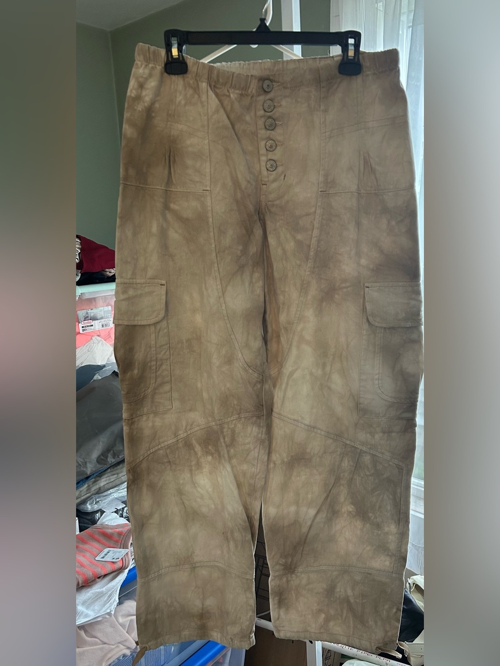 Free People We The Free Wallflower Pull on Pants in the color Sandcastle